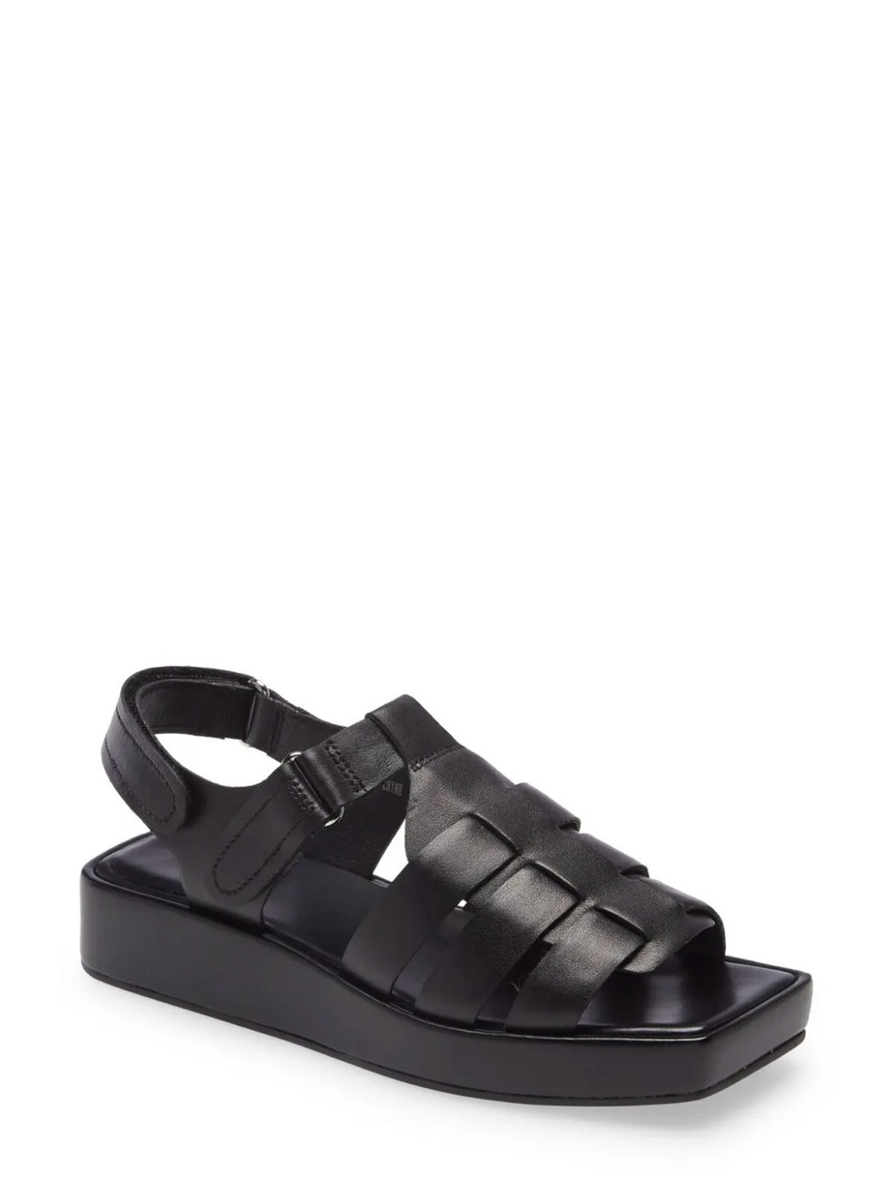 Jeffrey Campbell Black Poisson Leather Sandal